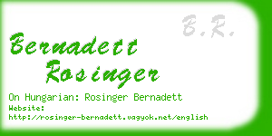 bernadett rosinger business card